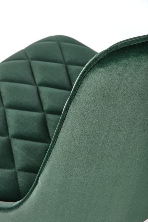 Krzesło Halmar tapicerowane K450 VELVET ciemnozielone 1 szt