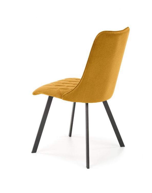 Krzesło Halmar tapicerowane K450 VELVET musztardowe 1 szt