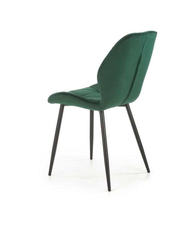 Krzesło Halmar tapicerowane K453 VELVET ciemnozielone 1 szt