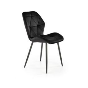 Krzesło Halmar tapicerowane K453 VELVET czarne 1 szt