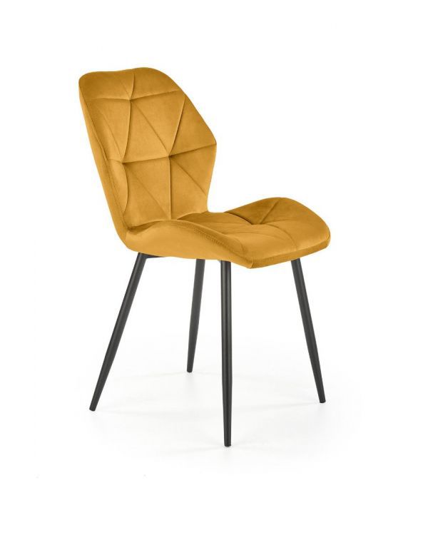 Krzesło Halmar tapicerowane K453 VELVET musztardowe 1 szt