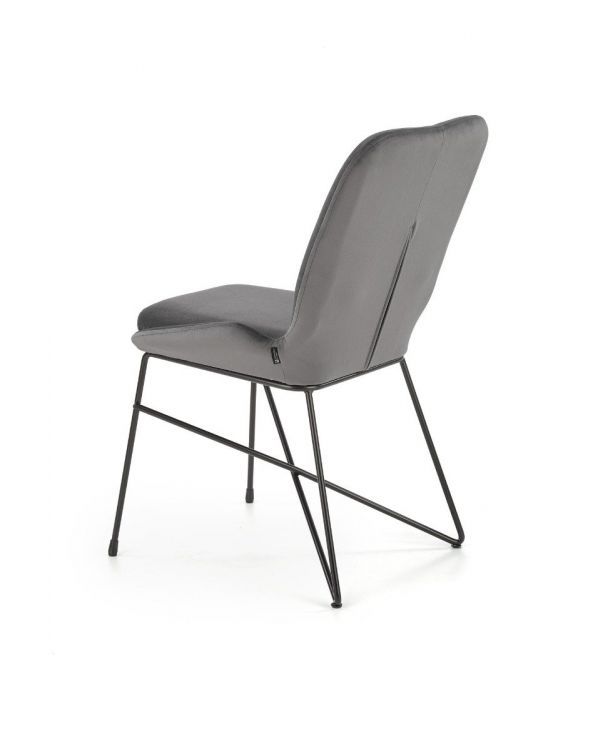 Krzesło Halmar tapicerowane K454 VELVET szare 1 szt