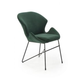 Krzesło Halmar tapicerowane K458 VELVET ciemnozielone 1 szt