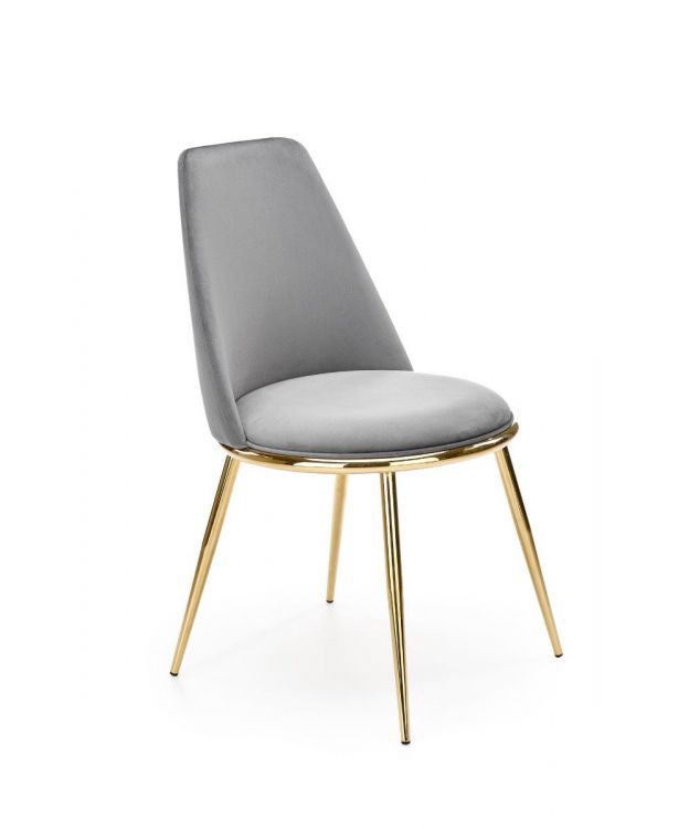 Krzesło Halmar tapicerowane K460 VELVET szare 1 szt