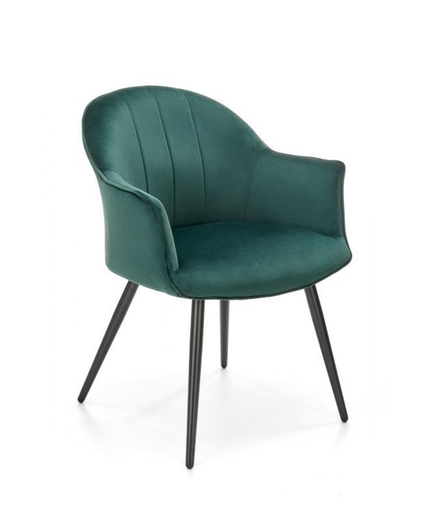 Krzesło Halmar tapicerowane K468 VELVET zielone 1 szt