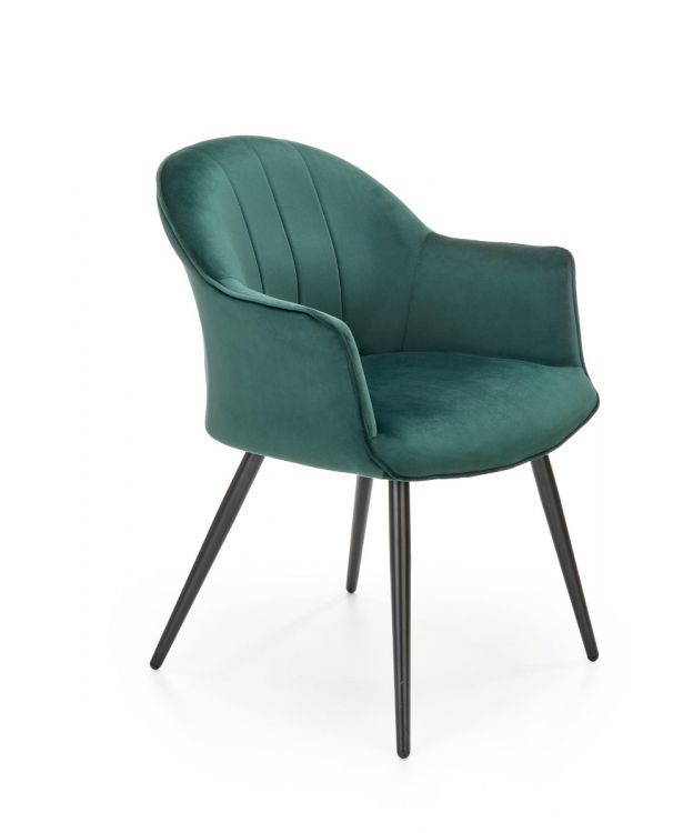 Krzesło Halmar tapicerowane K468 VELVET zielone 1 szt
