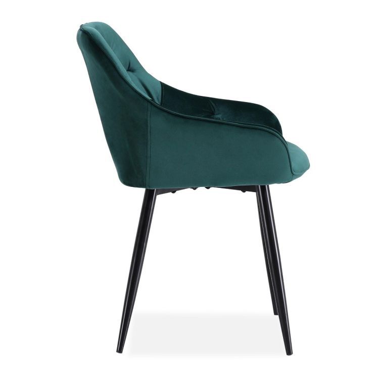 Krzesło Halmar tapicerowane K487 VELVET ciemnozielone 1 szt