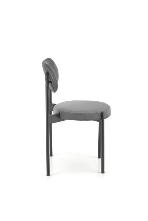 Krzesło Halmar tapicerowane K509 VELVET szare 1 szt