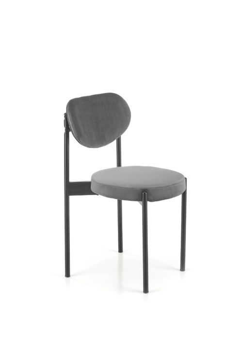 Krzesło Halmar tapicerowane K509 VELVET szare 1 szt
