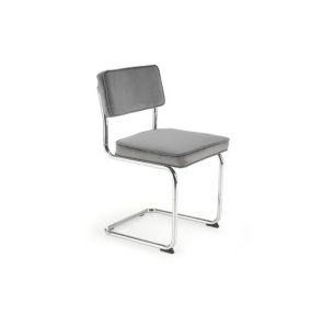 Krzesło Halmar tapicerowane K510 VELVET szare 1 szt