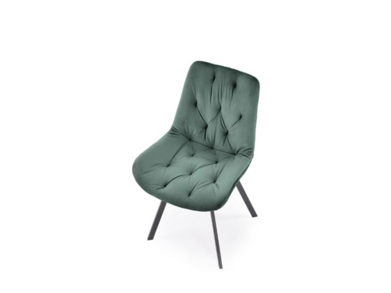 Krzesło Halmar tapicerowane K519 VELVET zielone obracane 1 szt