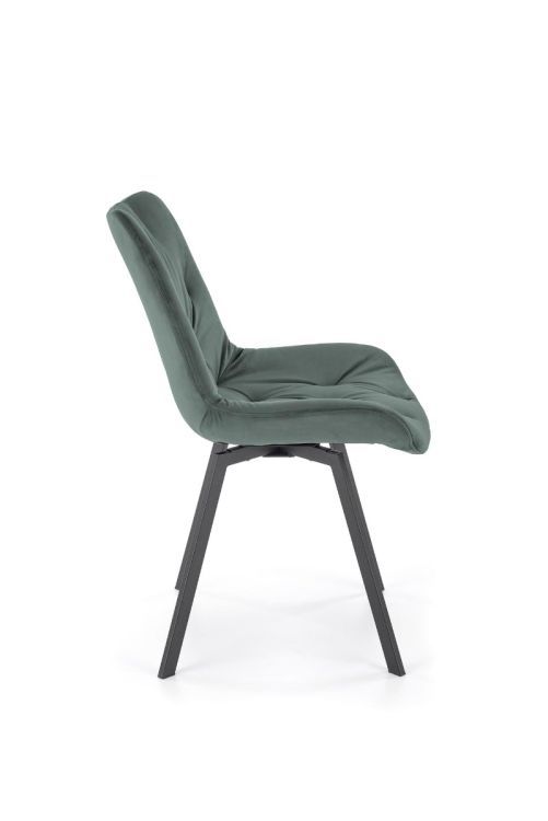 Krzesło Halmar tapicerowane K519 VELVET zielone obracane 1 szt