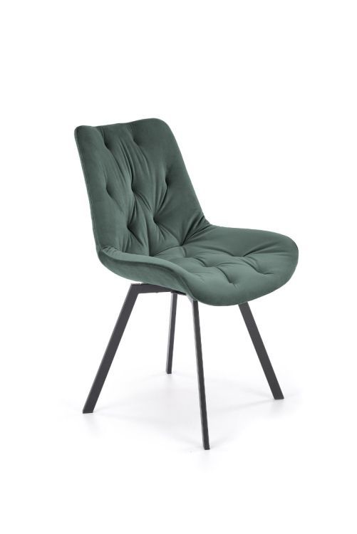 Krzesło Halmar tapicerowane K519 VELVET zielone obracane 1 szt