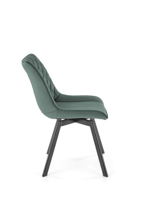 Krzesło Halmar tapicerowane K520 VELVET zielone obracane 1 szt