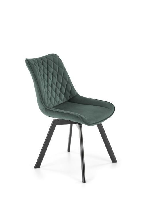 Krzesło Halmar tapicerowane K520 VELVET zielone obracane 1 szt