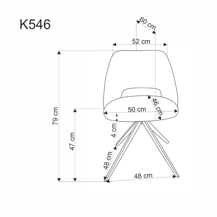 Krzesło Halmar tapicerowane K546 szare obracane 1 szt