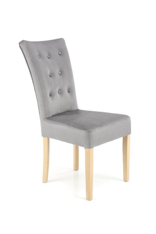 Krzesło Halmar tapicerowane VERMONT VELVET szare 1 szt
