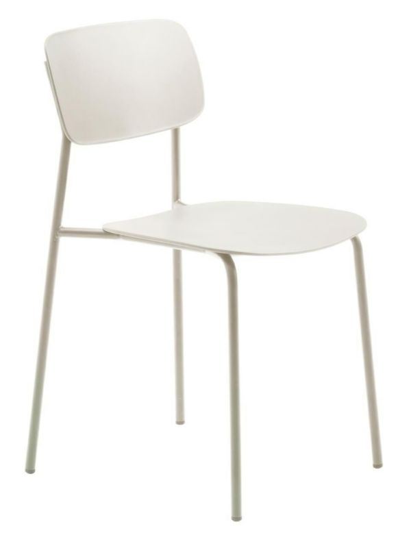 Krzesło Kirkland UNIQUE FURNITURE do jadalni i kuchni nowoczesne chłodny beż 1 szt.