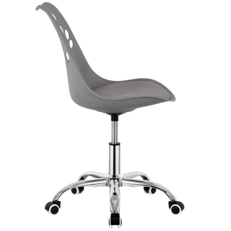 Krzesło obrotowe biurowe Springos ergonomiczny fotel na kółkach dla dzieci szary 1 szt.