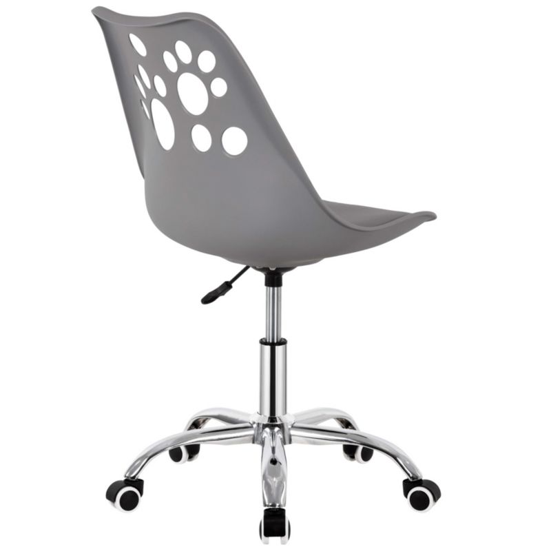 Krzesło obrotowe biurowe Springos ergonomiczny fotel na kółkach dla dzieci szary 1 szt.