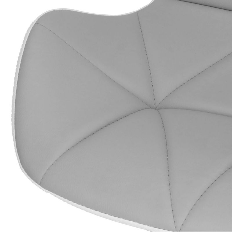 Krzesło obrotowe biurowe Springos ergonomiczny fotel na kółkach do komputera szaro-biały 1 szt.