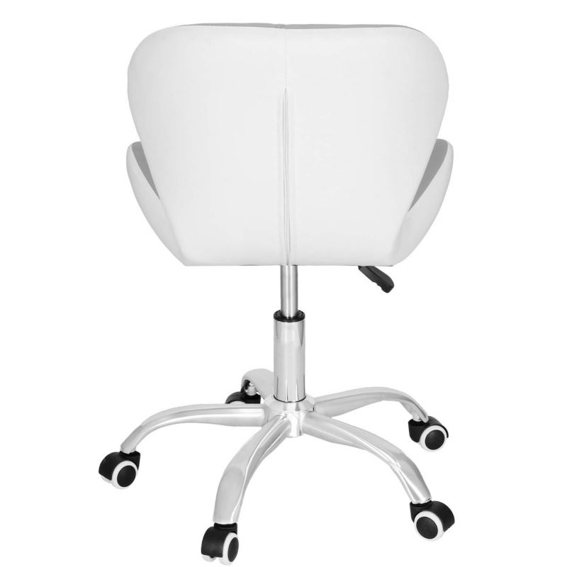 Krzesło obrotowe biurowe Springos ergonomiczny fotel na kółkach do komputera szaro-biały 1 szt.