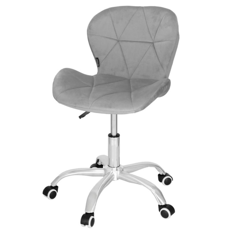 Krzesło obrotowe biurowe Springos fotel na kółkach do komputera ergonomiczny szary 1 szt.