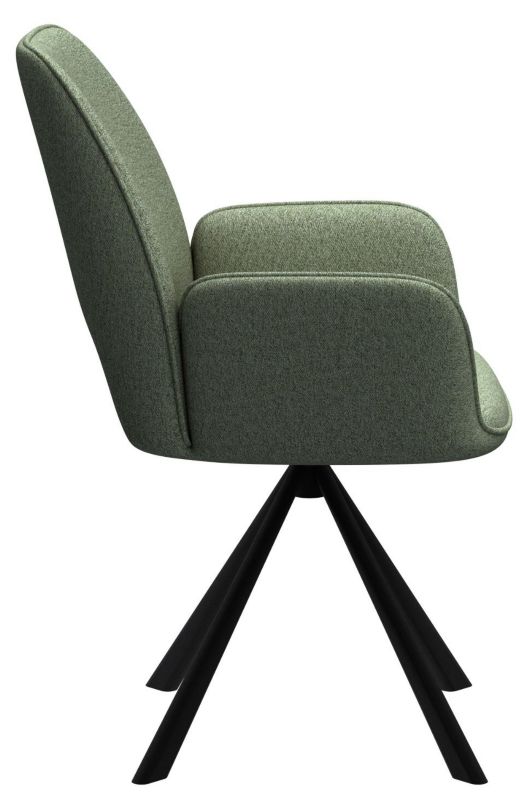 Krzesło obrotowe Graham Actona zielone tapicerowane 59 x 62 x 87 cm 1 szt.