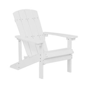 Krzesło ogrodowe Adirondack Biały 1 szt.