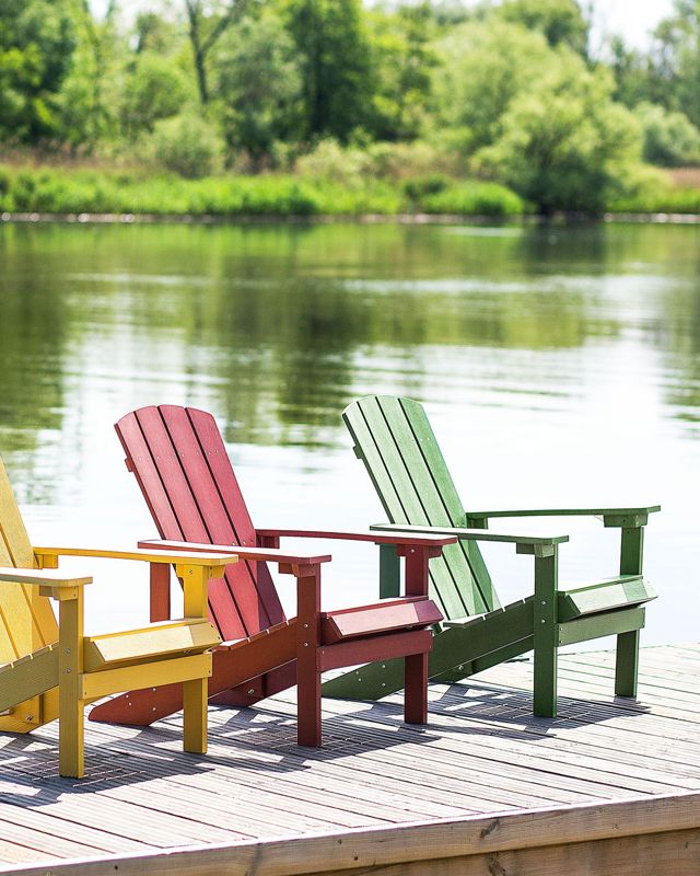 Krzesło ogrodowe Adirondack Zielony 1 szt.