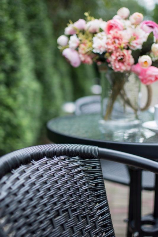 Krzesło ogrodowe JUMI balkonowe na balkon taras technorattan fotel ogrodowy 4 szt.