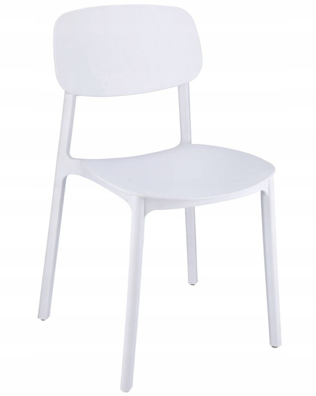 Krzesło ogrodowe JUMI plastikowe 79x40 cm białe do ogrodu na balkon taras 4 szt.