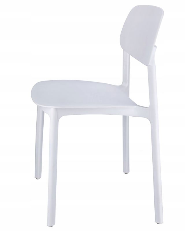 Krzesło ogrodowe JUMI plastikowe 79x40 cm białe do ogrodu na balkon taras 4 szt.
