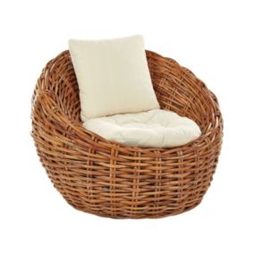 Krzesło ogrodowe Lerici Rattan Naturalny 1 kpl