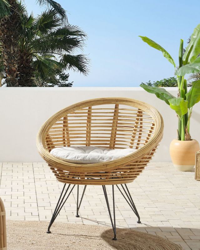 Krzesło ogrodowe Maratea Rattan Naturalny 1 szt.