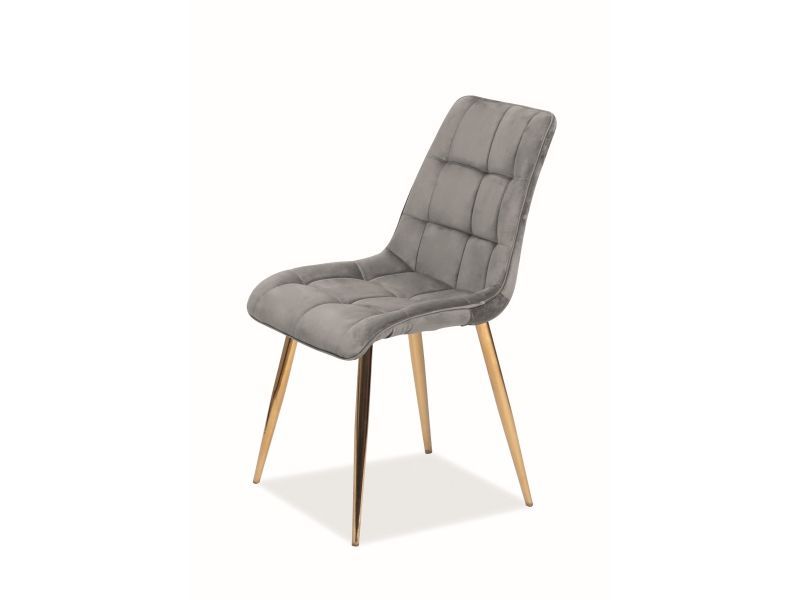 Krzesło Signal CHIC VELVET GOLD szare 1 szt
