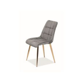 Krzesło Signal CHIC VELVET GOLD szare 1 szt