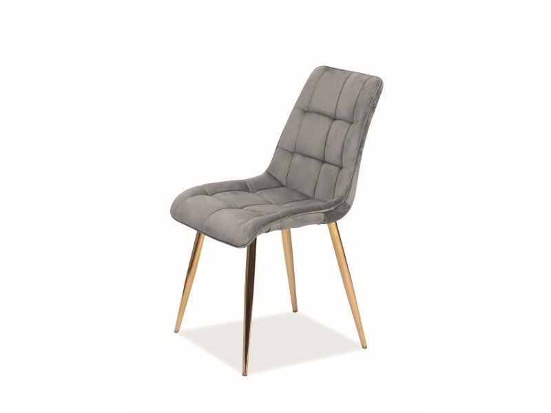 Krzesło Signal CHIC VELVET GOLD szare 1 szt