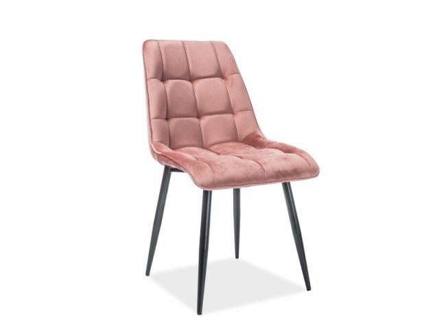 Krzesło Signal CHIC VELVET różowe 1 szt