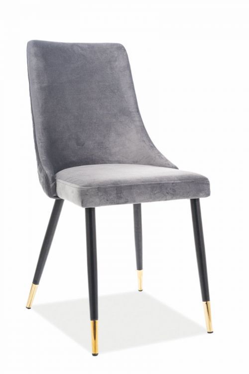 Krzesło Signal PIANO VELVET szare 1 szt