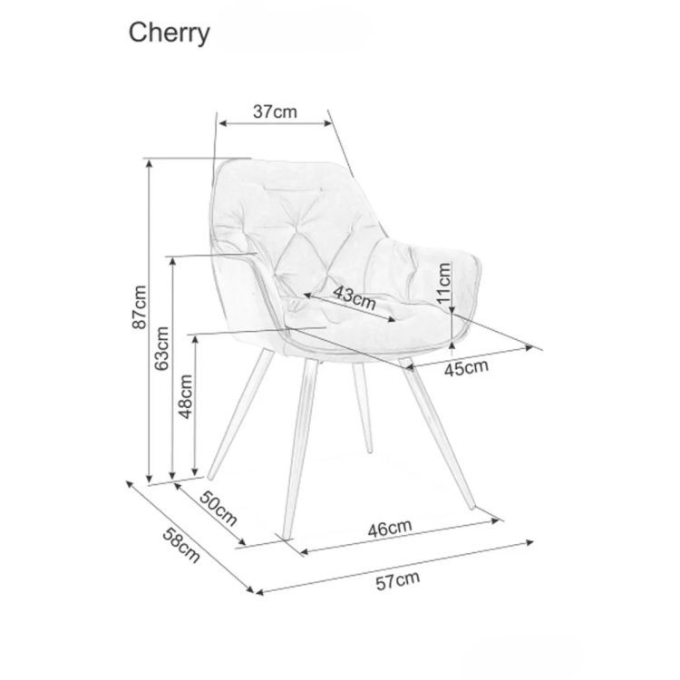 Krzesło Signal tapicerowane CHERRY BJORN curry 1 szt