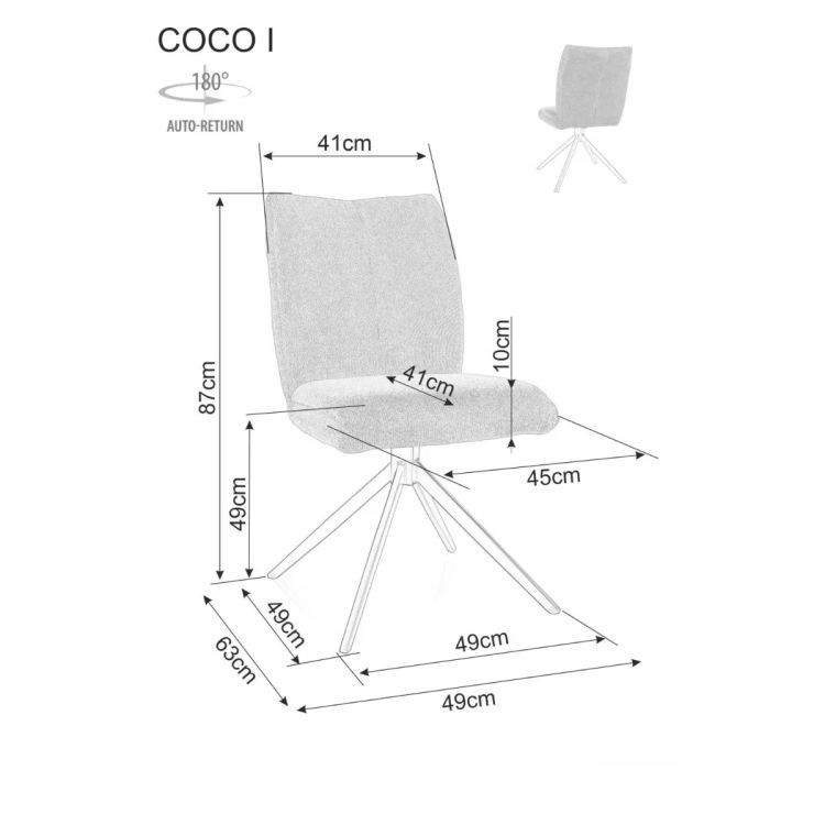 Krzesło Signal tapicerowane COCO I VARDO curry obracane 1 szt