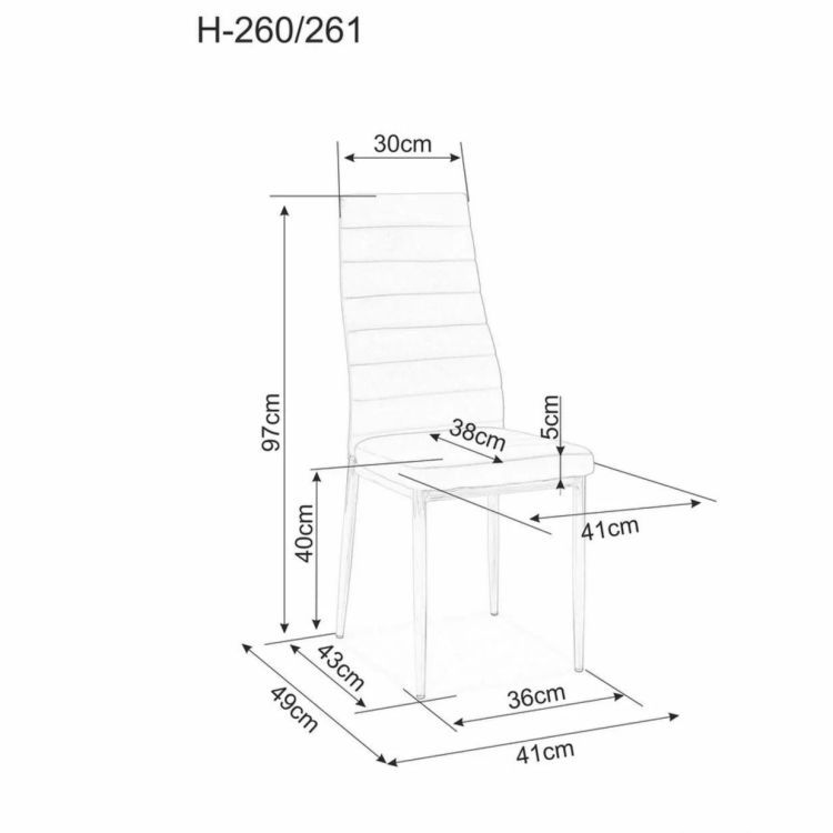 Krzesło Signal tapicerowane H-261 alu brązowe 1 szt