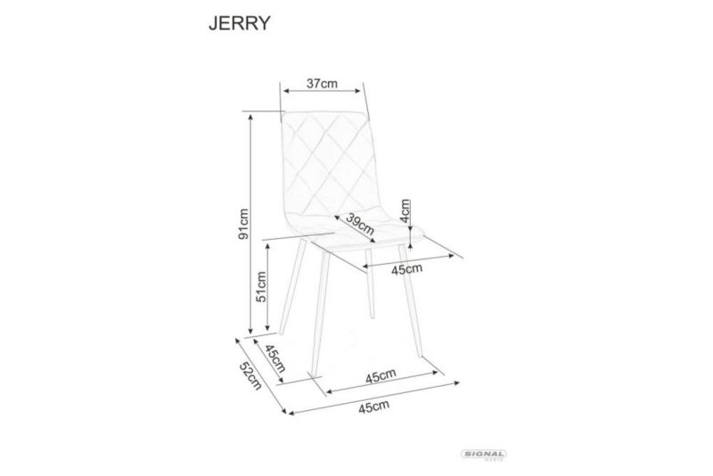 Krzesło Signal tapicerowane JERRY VELVET oliwkowe 1 szt