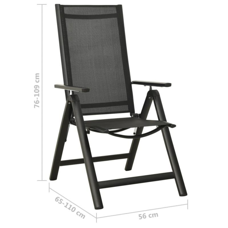 Krzesło składane vidaxl 56 x 110 x 109 cm 1 szt