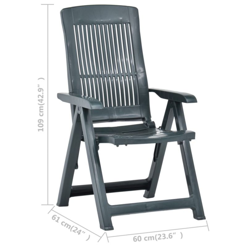 Krzesło składane z funkcją odchylania vidaxl 60 x 61 x 109 cm 1 szt