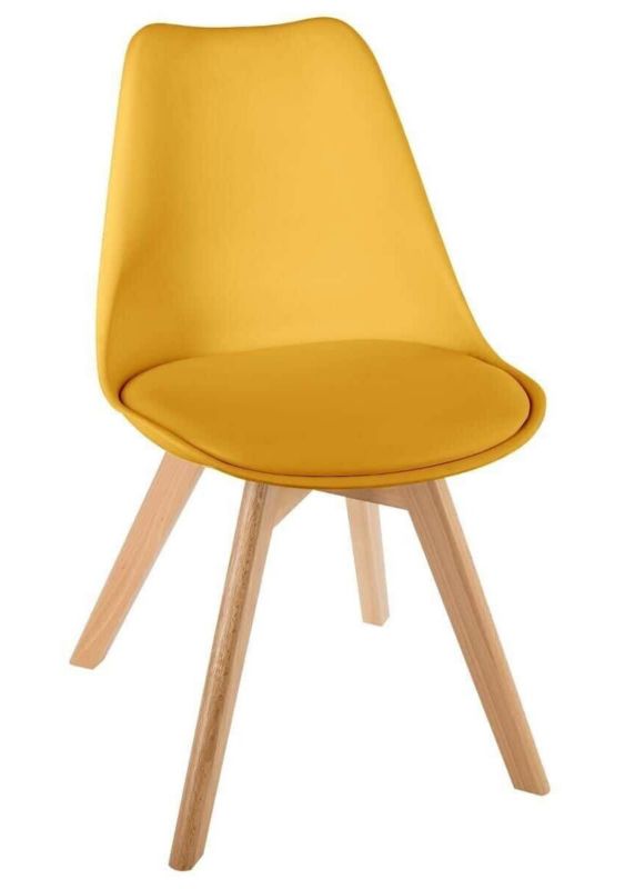 Krzesło tapicerowane Baya Atmosphera żółte 81 cm 1 szt.