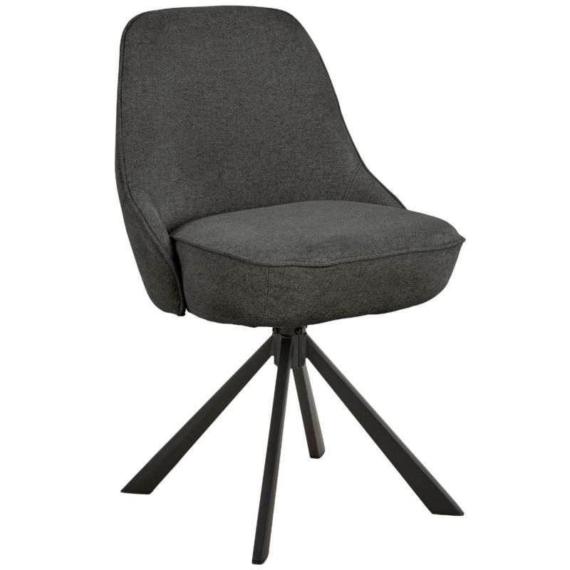 Krzesło tapicerowane Carlton Actona szare obrotowe 53 x 56 x 83,5 cm 1 szt.