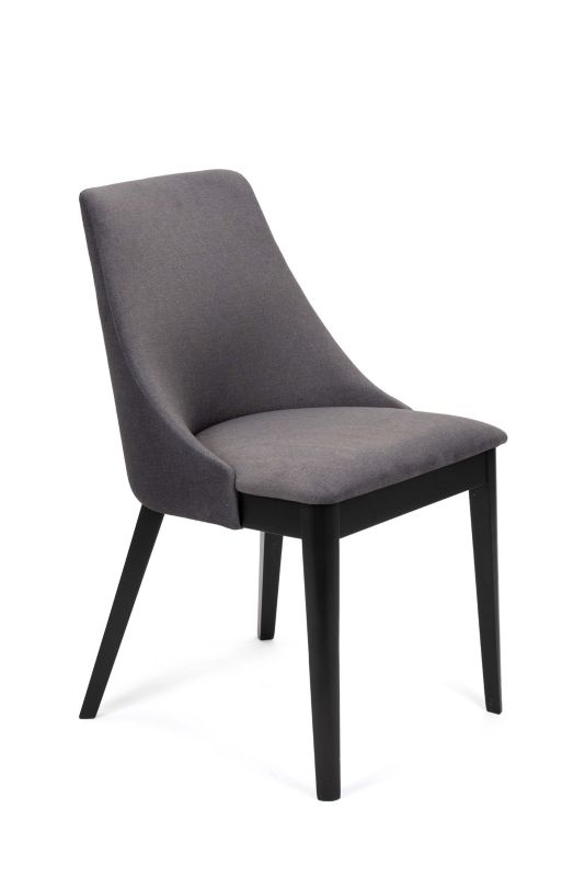 Chairline CARO 1 čalouněná židle, grafit, látka Portland Black, černé nohy, 1 ks.