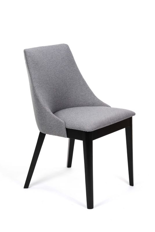 Chairline CARO 1 čalouněná židle, šedá látka Megan 365, černé nohy, 1 ks.